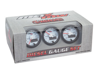 GlowShift  MaxTow White & Green Double Vision™ 100 PSI Fuel Pressure Gauge