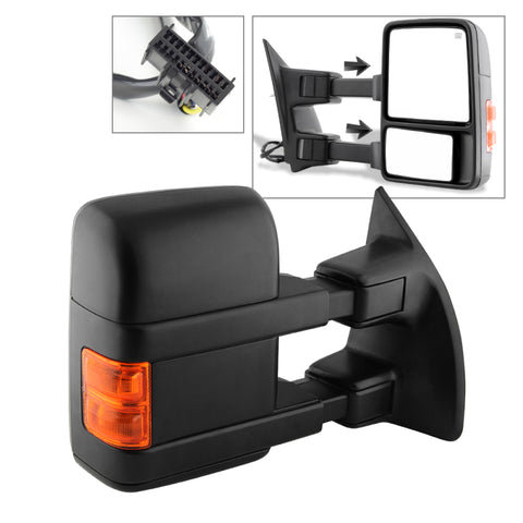 xTune 08-14 Ford SuperDuty Power Heated Adjust Mirror - Right (MIR-FDSD08S-PW-AM-R)