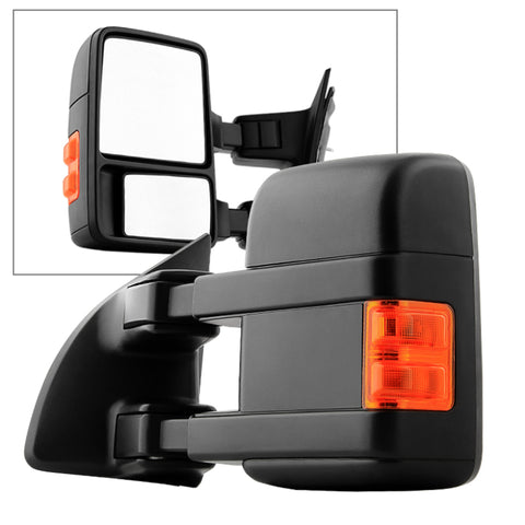 Xtune Ford Superduty 99-14 Manual Extendable Manual Adjust Mirror Left MIR-FDSD08S-MA-AM-L