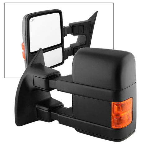 Xtune Ford Superduty 08-14 Manual Extendable Power Heated Adjust Mirror Left MIR-FDSD08S-PW-AM-L