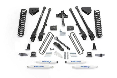 Fabtech 08-10 Ford F450/F550 4WD 6in 4 Link System w/Perf. Shocks