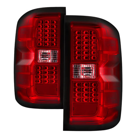 xTune Chevy 1500 14-16 / Silverado 2500HD/3500HD LED Tail Lights - Red Clear ALT-JH-CS14-LED-RC