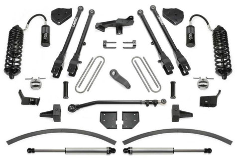 Fabtech 17-20 Ford F250/350 4WD Diesel 8in 4 Link System w/DL 4.0 Coilovers & Rear DL 2.25 Shocks
