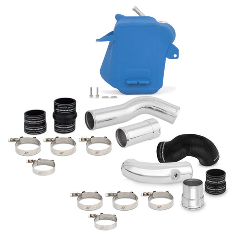 Mishimoto 11-16 Ford 6.7L Powerstroke Air-To-Water Intercooler Kit - Wrinkle Blue w/ Polished Pipes