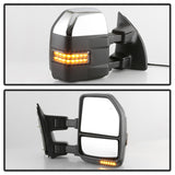 xTune 17-19 Ford F-250 SD Heated Adj LED Signal Chrome Mirrors - Smk (MIR-FDSD08S-G5-PW-RSM-SET)