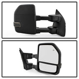 xTune 17-19 Ford F-250 SD Heated Adj LED Signal Power Mirror - Smoke (MIR-FDSD08S-G4-PW-SM-SET)