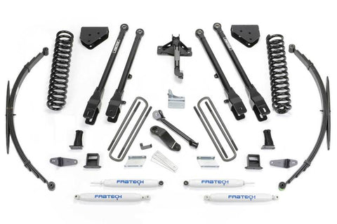 Fabtech 08-16 Ford F250/350 4WD 8in 4 Link System w/Perf. Shocks