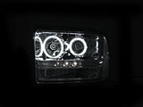 ANZO 2005-2007 Ford Excursion Projector Headlights w/ Halo Chrome w/ LED Strip (CCFL) 1pc