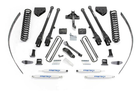 Fabtech 08-16 Ford F250 4WD w/Overload 8in 4 Link System w/Perf. Shocks