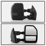 xTune 17-19 Ford F-250 SD Heated Adj LED Signal Power Mirror - Smk (MIR-FDSD08S-G4-PW-RSM-SET)