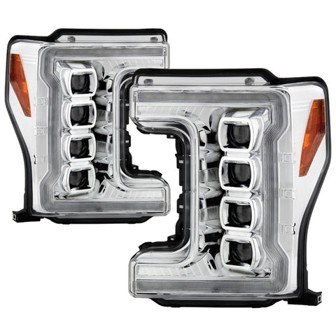 Spyder Ford F-250/F-350/F450 17-18 Full LED Headlights Black PRO-YD-FS17HALAP-SEQ-C