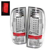 Spyder Ford Super Duty 08-16 LED Tail Lights Chrome ALT-YD-FS07-LED-C