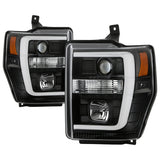 Spyder Ford F-250/350/450 08-10 V2 High-Power LED Headlights-Switch Back-Black PRO-YD-FS08PL-SBLB-BK