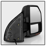 xTune 17-19 Ford F-250 SD Heated Adj LED Signal Power Mirror - Smk (MIR-FDSD08S-G4-PW-RSM-SET)